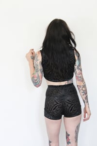 Image 3 of Burnt Out Velvet Short Shorts