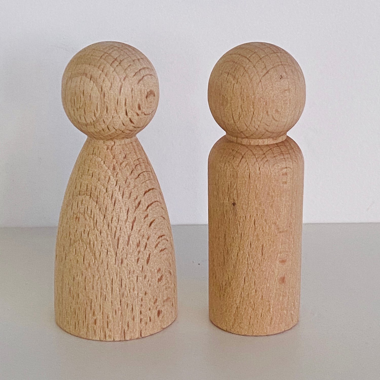 Image of Pair of Maple Wood Figures