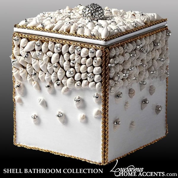 Ravishing Swarovski Crystal Gold or Silver Bathroom Accessories