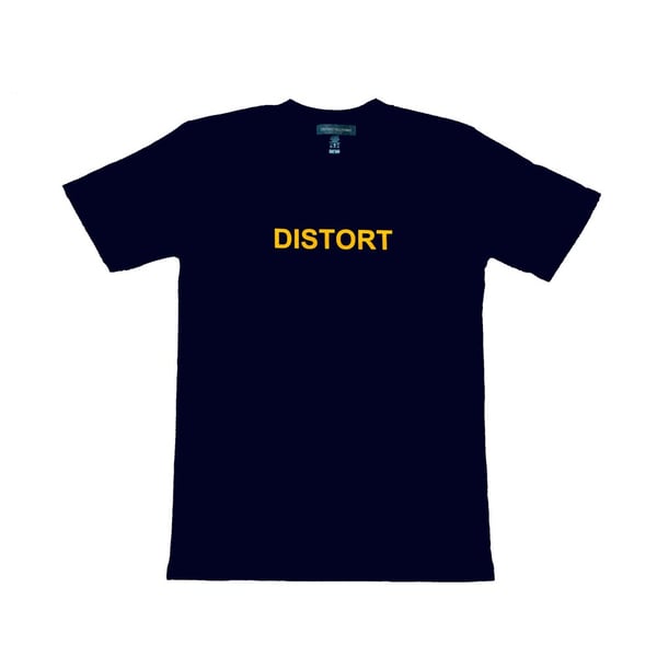 Image of DISTORT BLACK LOGO TEE (ORANGE)