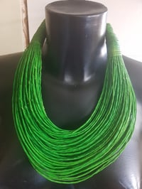 Image 2 of Leather stranded Choker Necklace (Plain)