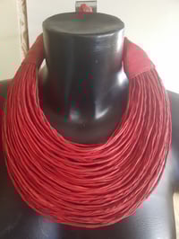Image 1 of Leather stranded Choker Necklace (Plain)