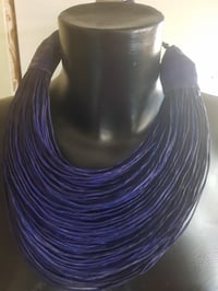 Image 4 of Leather stranded Choker Necklace (Plain)