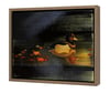 Original Canvas - Tufted Duck on Black with Lily Pads