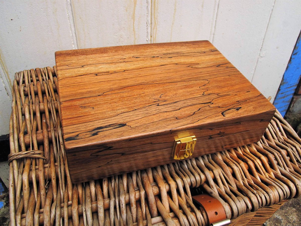 Image of Handmade spalted walnut float box
