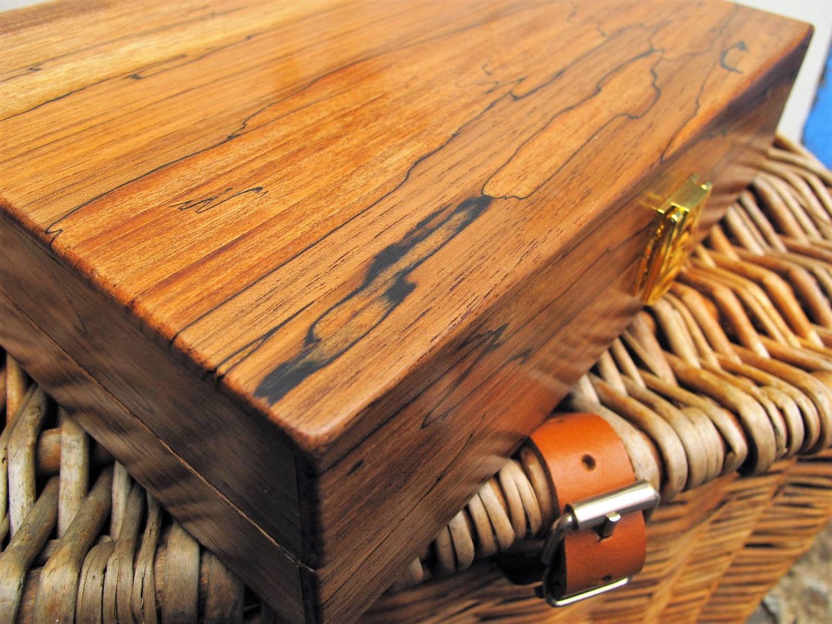 Image of Handmade spalted walnut float box