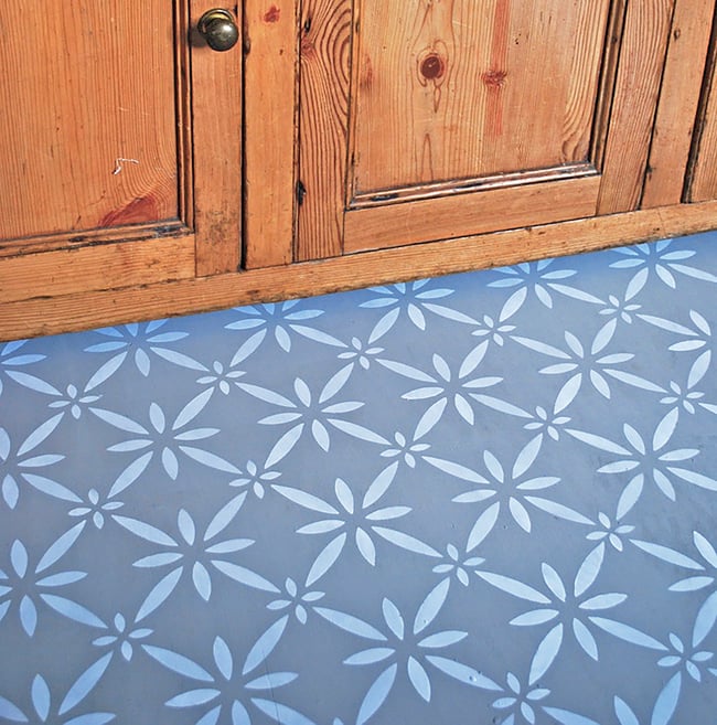 Clementina Floor Stencil for floors, walls, furniture and fabric