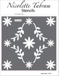 Image 4 of Roma Floor Stencil for floors, walls, furniture and fabric. Moroccan stencil. Repeating pattern. DIY