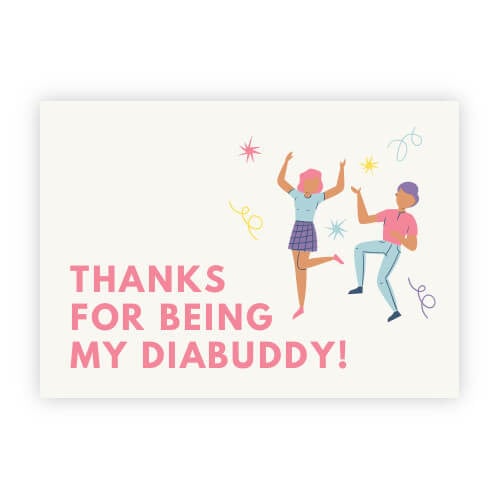 Image of Diabetes Postcard "Thanks For Being My Diabuddy"