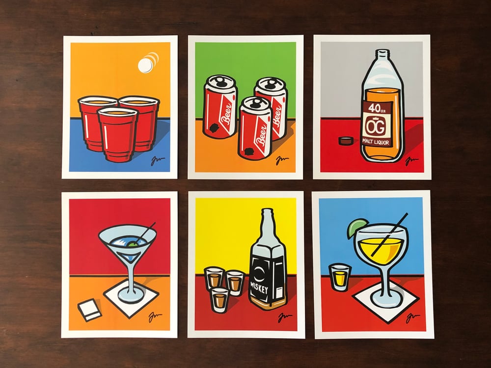 8”x10” Drink series prints