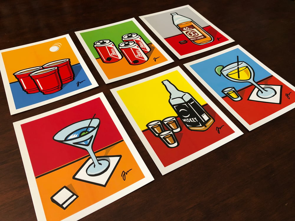 8”x10” Drink series prints