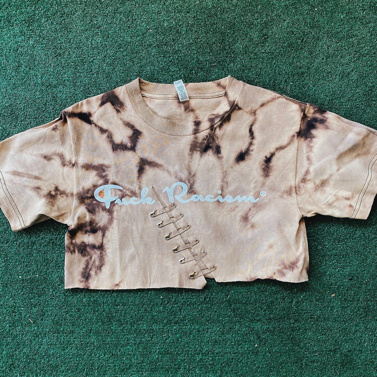 Image of Fuck Racism- Crop Top Black 