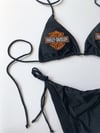 Black Harley Davidson Patch Bikini Set