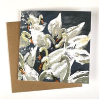 ‘Bevy of Swans’ luxury greetings card (single or multipack)