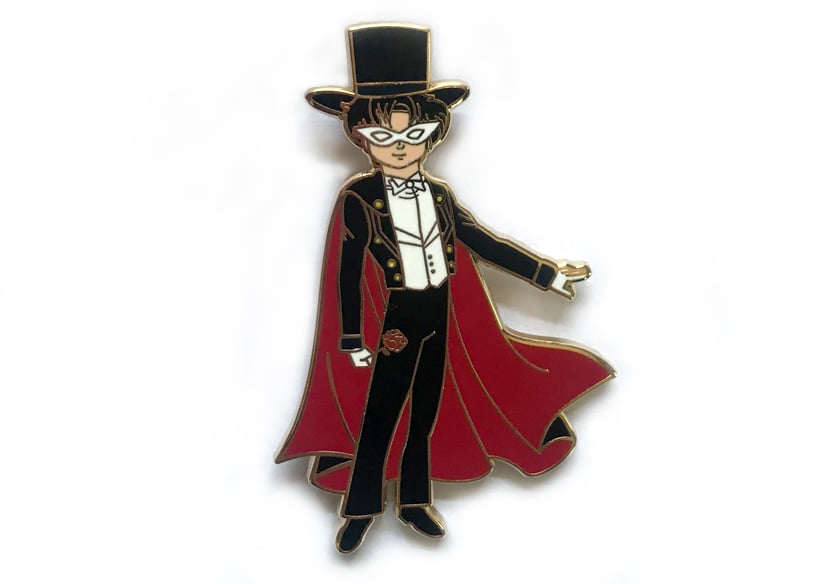 Image of Tuxedo Mask Enamel Pin