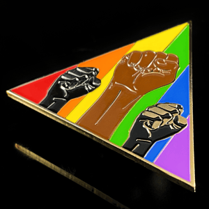 Image of TOGETHER BLM Pride Rainbow Pin