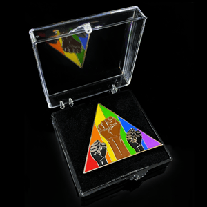 Image of TOGETHER BLM Pride Rainbow Pin 