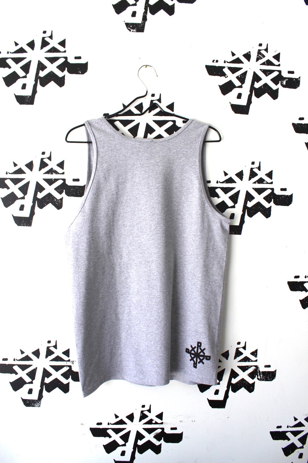play at your own risk tank in gray 