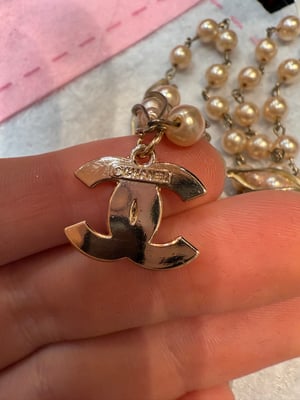 Image of Reworked Chanel Necklace on Vintage Pearl Chain
