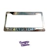 Caprice plastic license plate frame