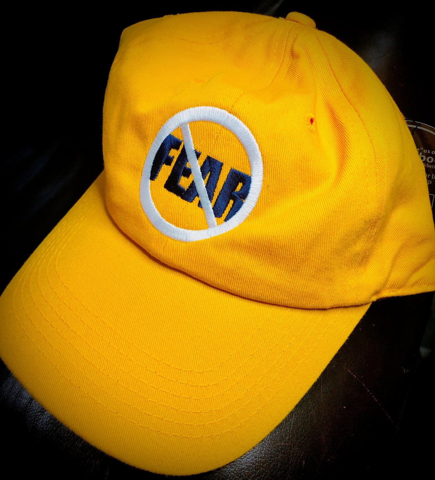 Yellow No Fear Here Dad Cap