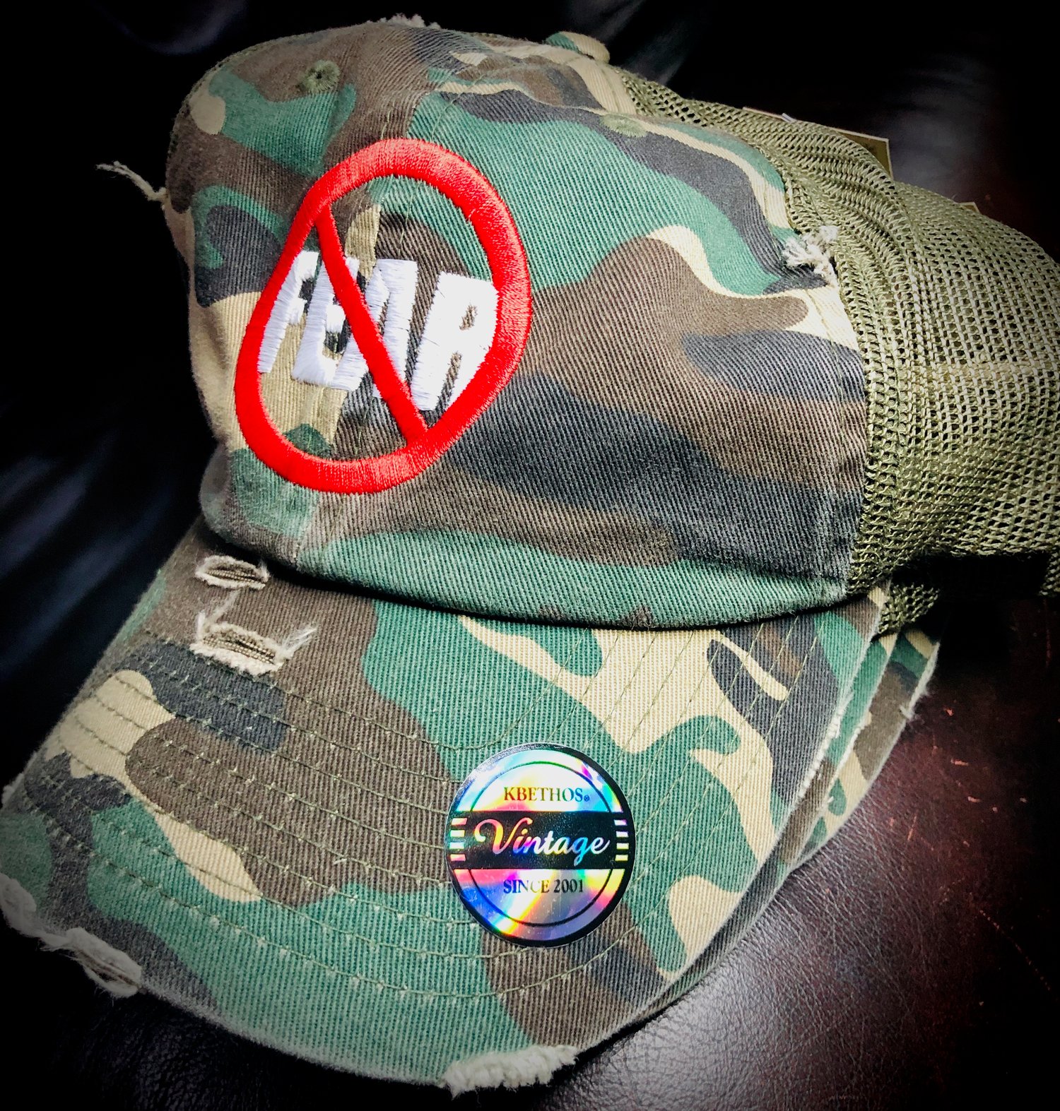 Camouflage No Fear Here Trucker Hat