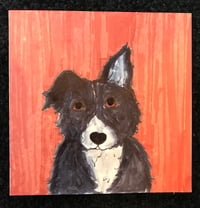 Border Collie Greeting Card by Twisted Whiskers Art Co.