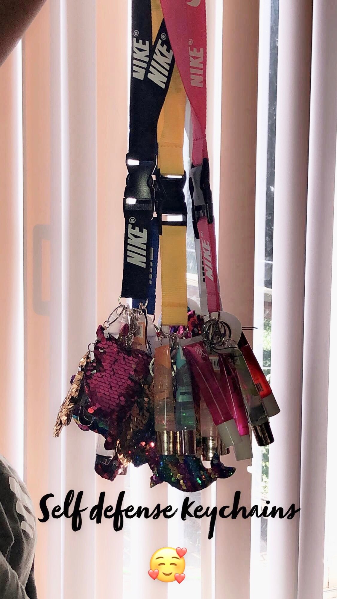 Pink Self Defense Keychain Off White Self Defense Keychain Lyshell