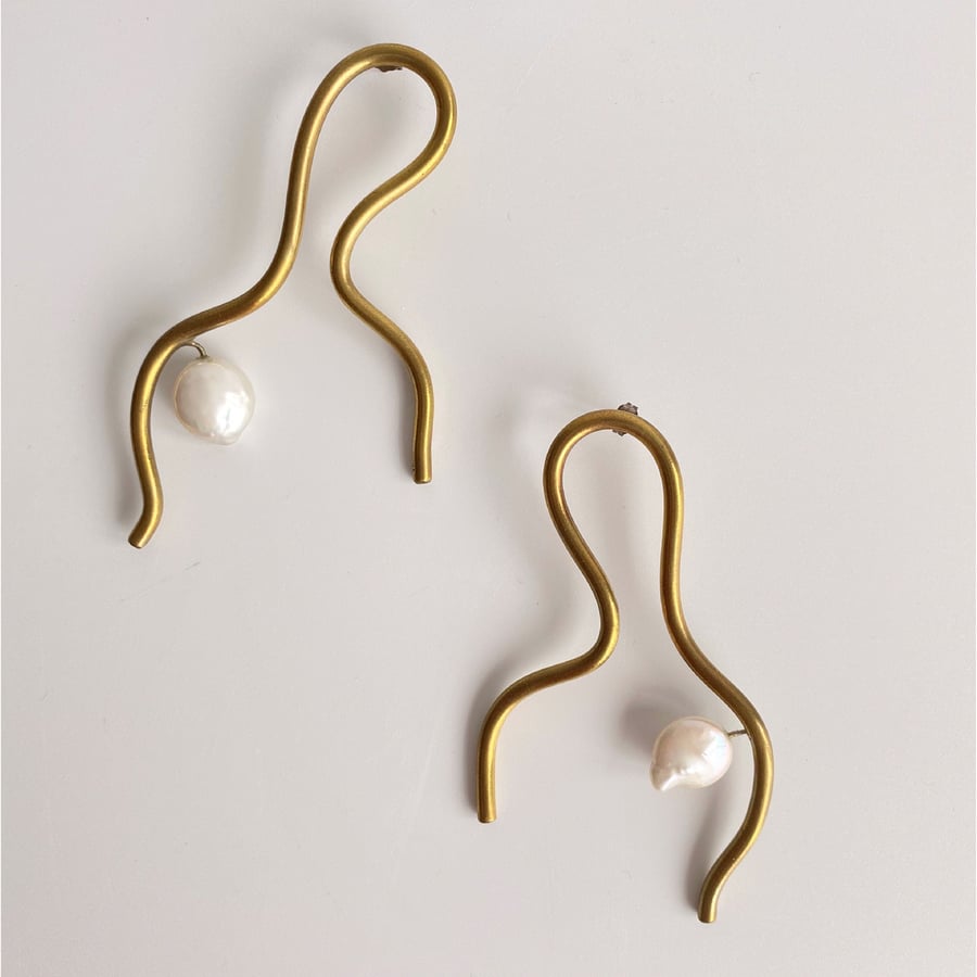 Image of ORTAY LUNAR and ORTAY ARC Earrings by Ruby Jack 