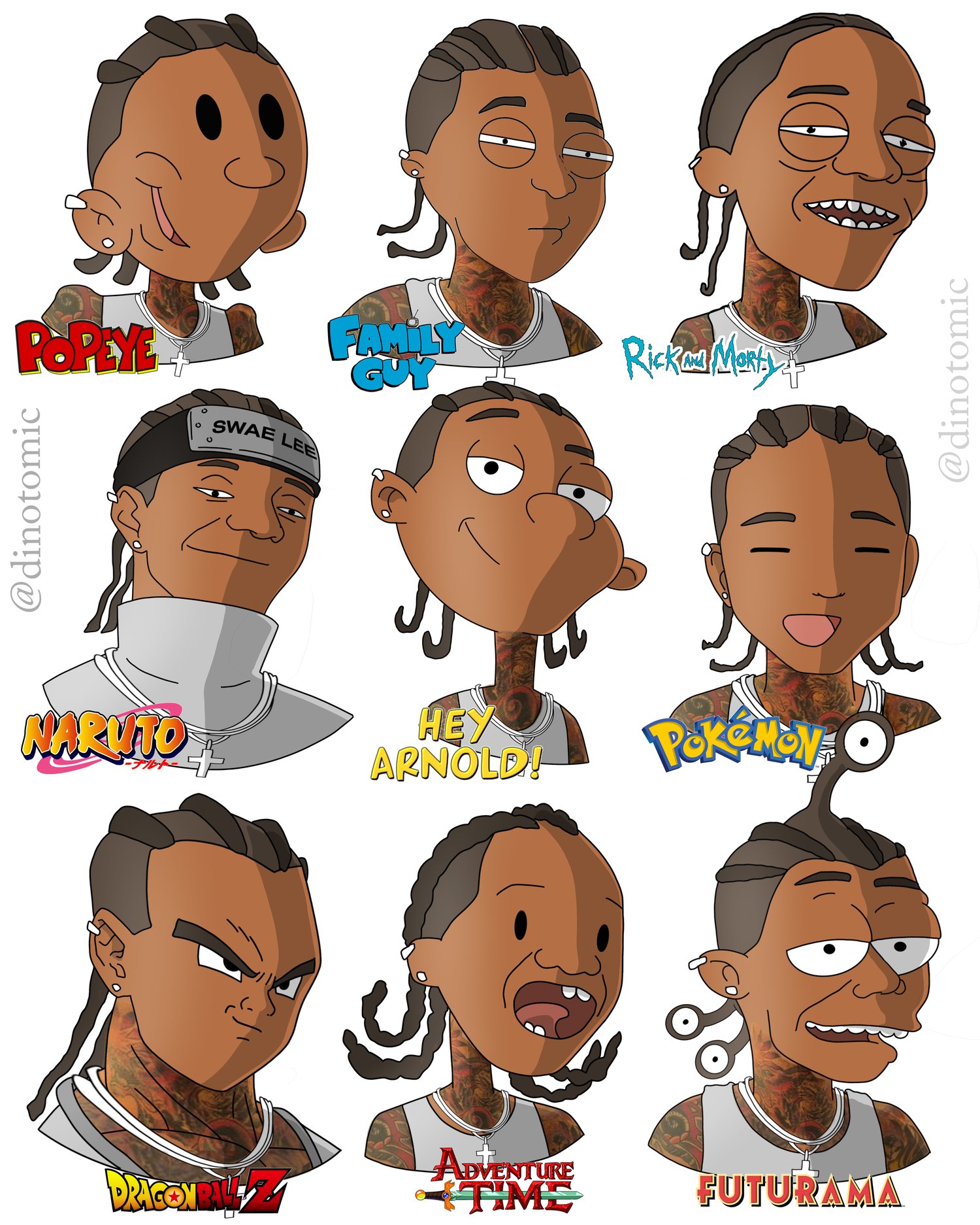 Image of #239 Swaelee in different styles 