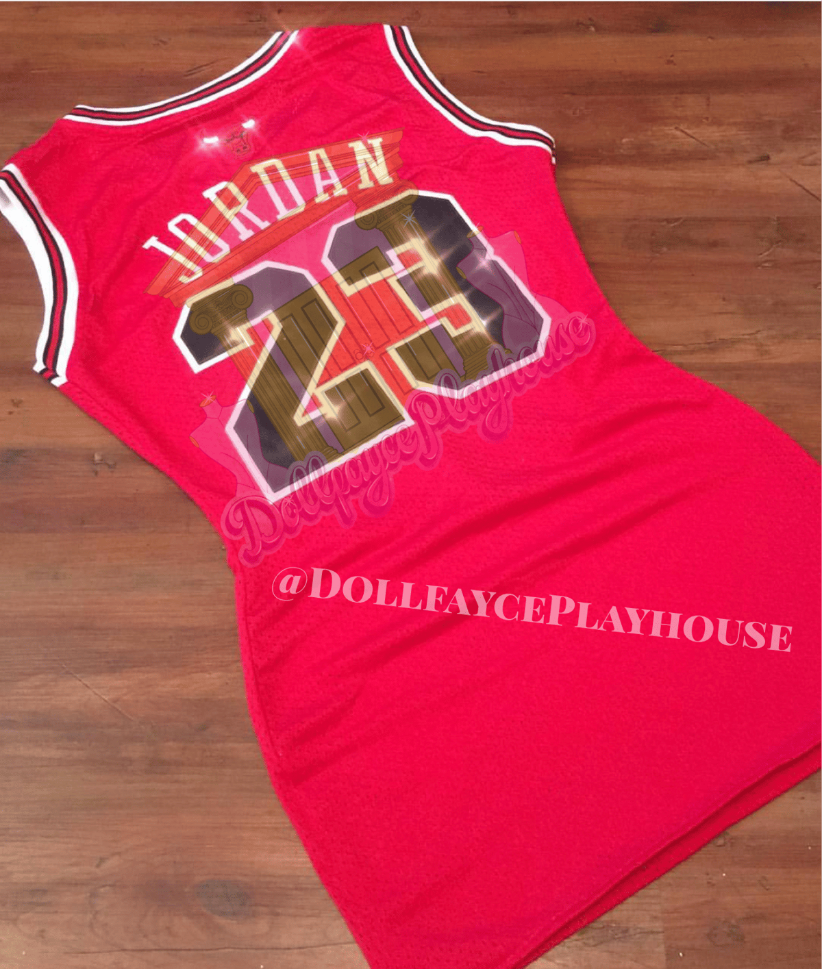 Jordan Bulls Nba Jersey Dress Plain And With Lace Up Option Please Read Dollfayce Playhouse