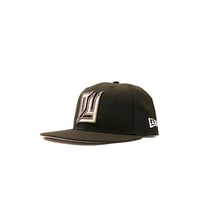 Image 2 of 2520 X NEW ERA NEW NEW YORK (BEVEL CUT) 59FIFTY FITTED - BLACK 