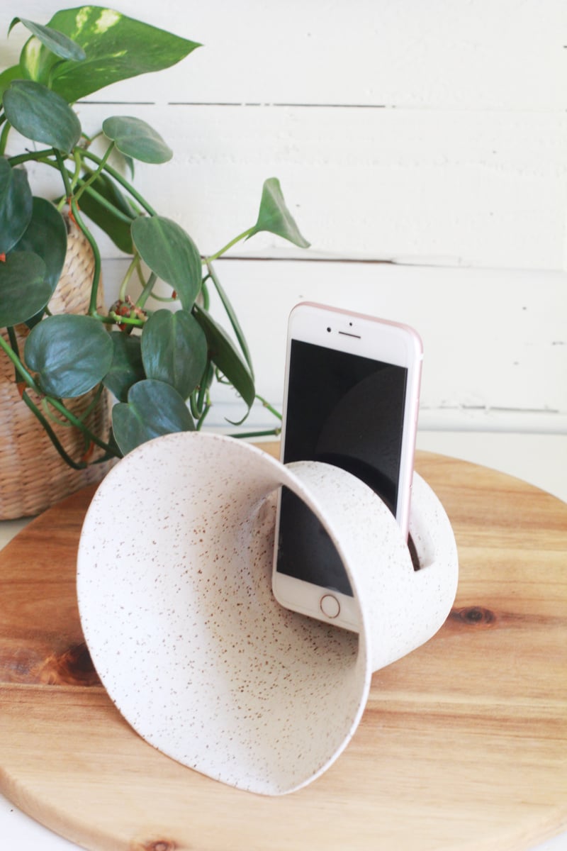 Ceramic Phone Amplifier | Stone Haven Pottery