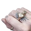 Brimstone ring in sterling silver or gold