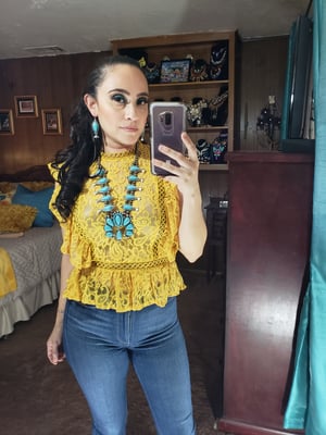 Image of Hello Sunshine Lace Blouse