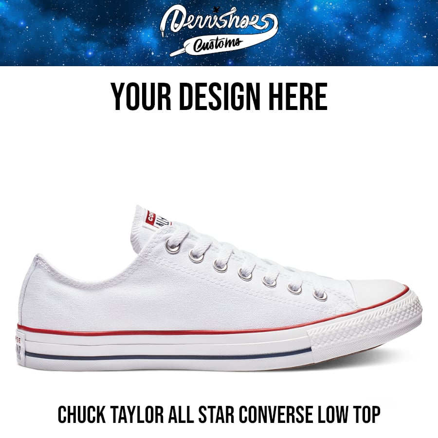 Image of Custom Hand Painted Made To Order Chuck Taylor All Star Classic Converse Low Top (Men/Women)