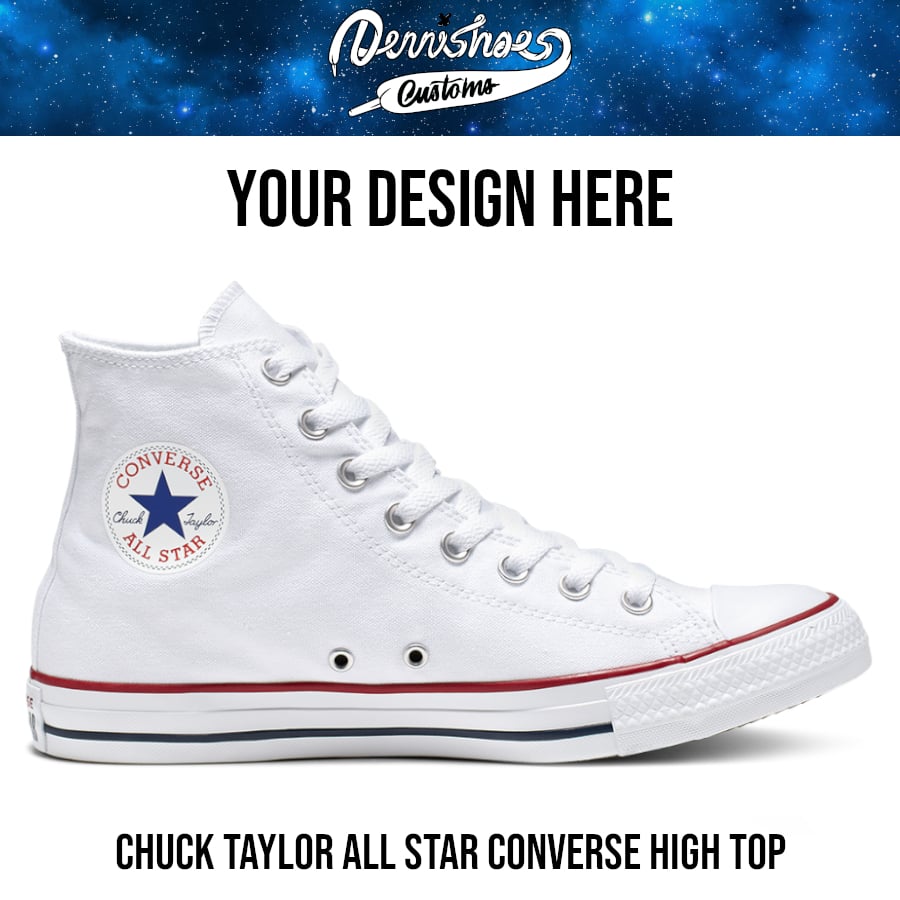 Image of Custom Hand Painted Made To Order Chuck Taylor All Star Classic Converse High Top (Men/Women)