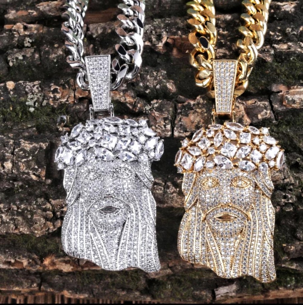 Image of DIAMOND JESUS PENDANT