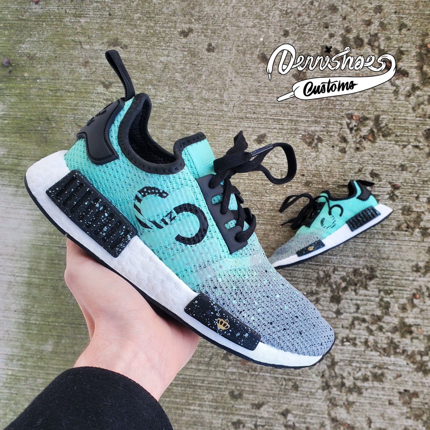 Custom Hand Painted Made To Order Adidas NMD R1 Primeblue Shoes (Men ...