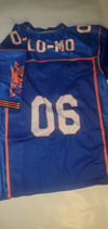MENS FLO MO FOOTBALL  JERSEY . LOWERED NUMBER ON THE BACK TO ADD NAME IN BETWEEN 