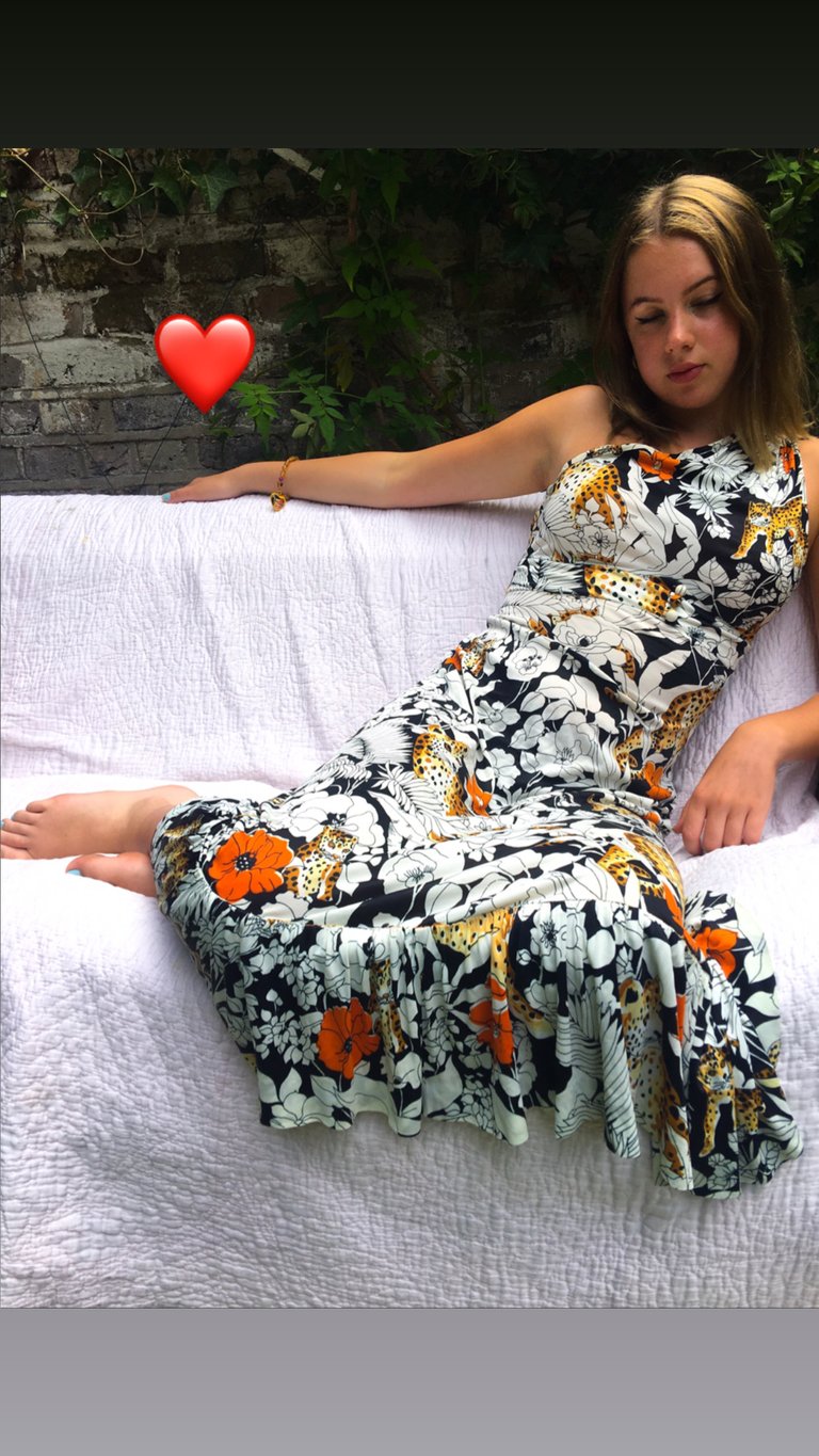1970s one shouldered dress Image 4