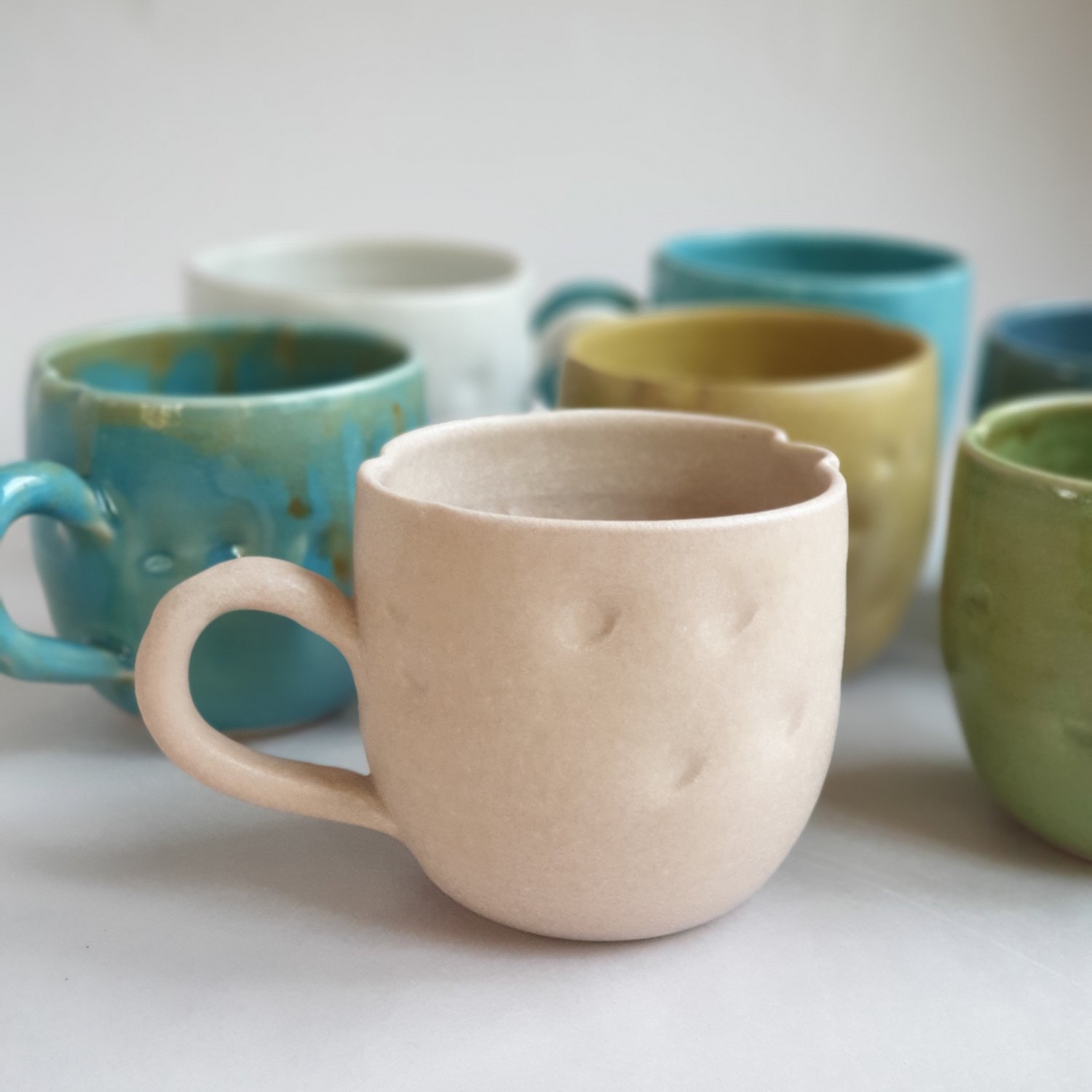 Image of Big Hearty Cups simple coloured glazes