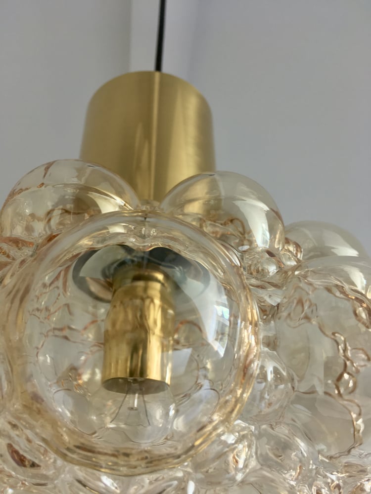 Image of Mid-Century Amber Glass Bubble Lights by Helena Tynell