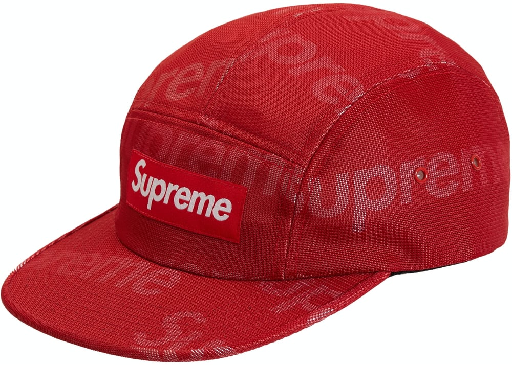 Image of Supreme Lenticular Logo Camp Cap Red