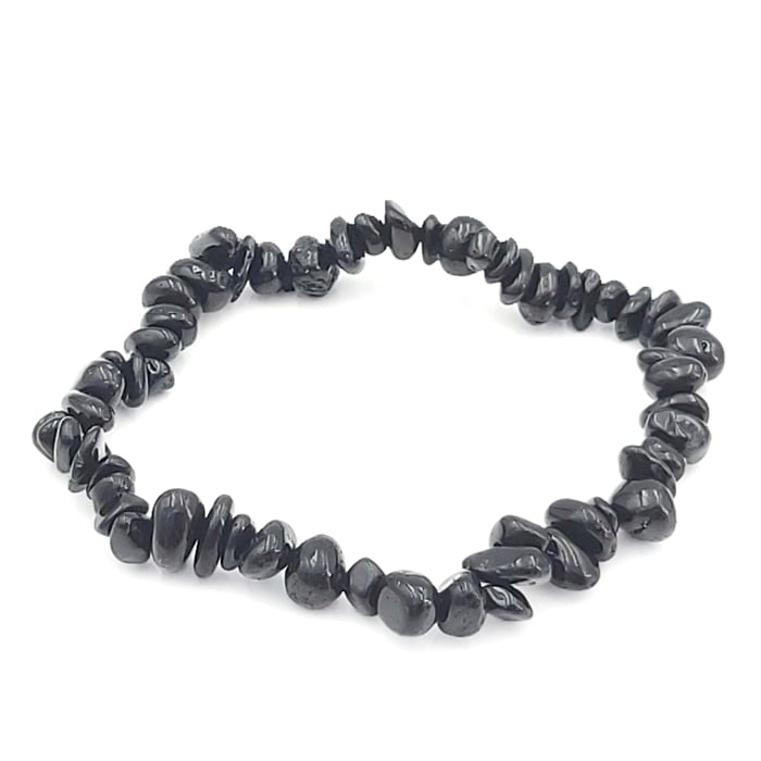 Black tourmaline chip bracelet Clearance