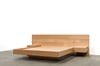 FLOATING BED WITH SOFT CLOSE DRAWERS IN TASMANIAN OAK