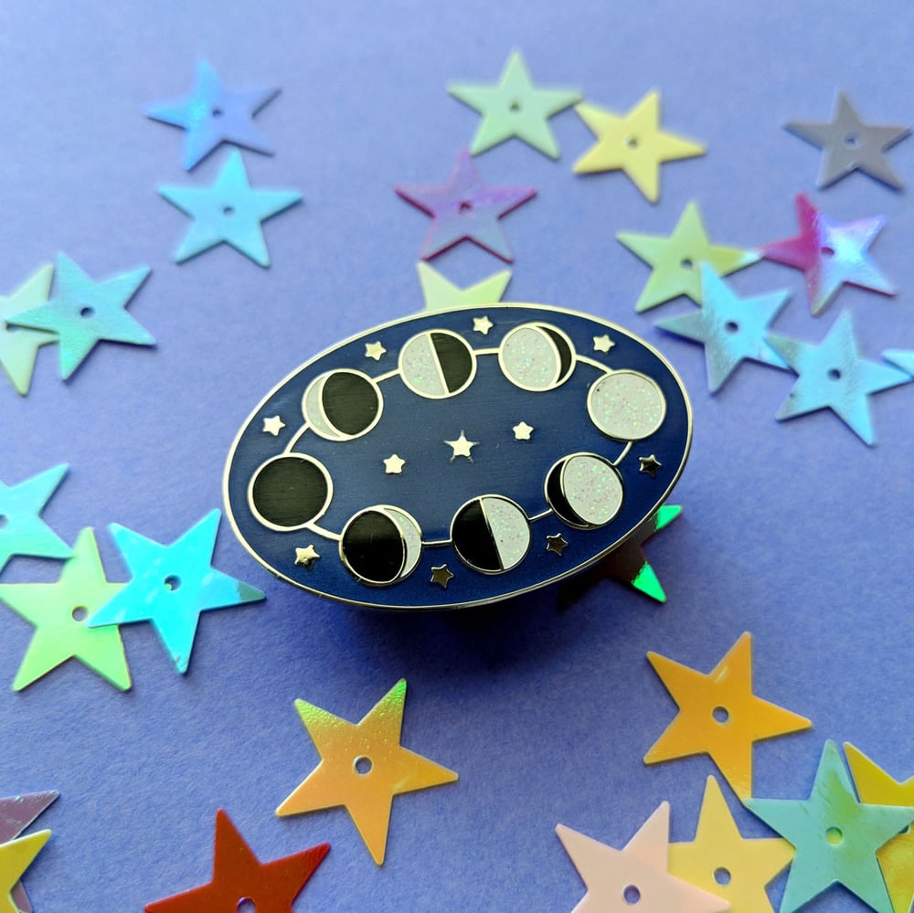 Image of Moon Phases Enamel Pin - Limited Edition