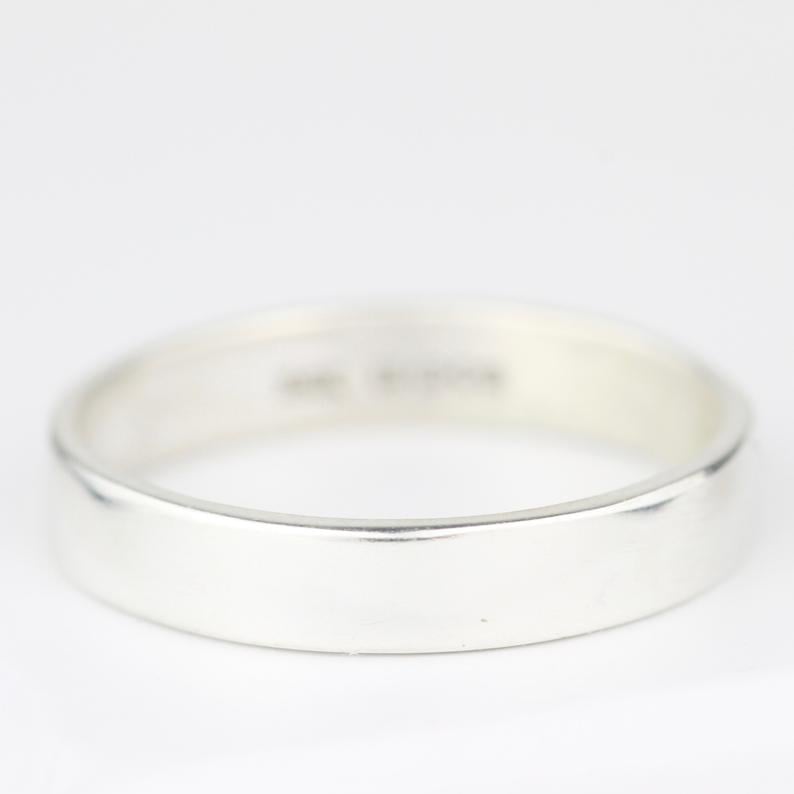 Image of Handmade silver ring 4mm wide (shiny)