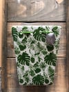 Tropical leaves square pot