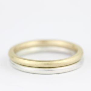 Image of handmade ring with soft brushed finish (round profile 2mm)